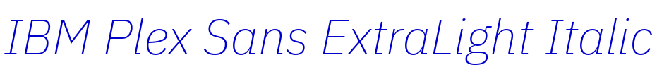 IBM Plex Sans ExtraLight Italic fuente